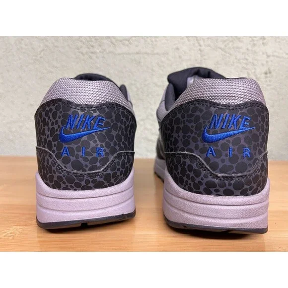 Nike Air Max 1‎ SE Reflective Off Noir Safari Print Blue Grey BQ6521-001 Size 13